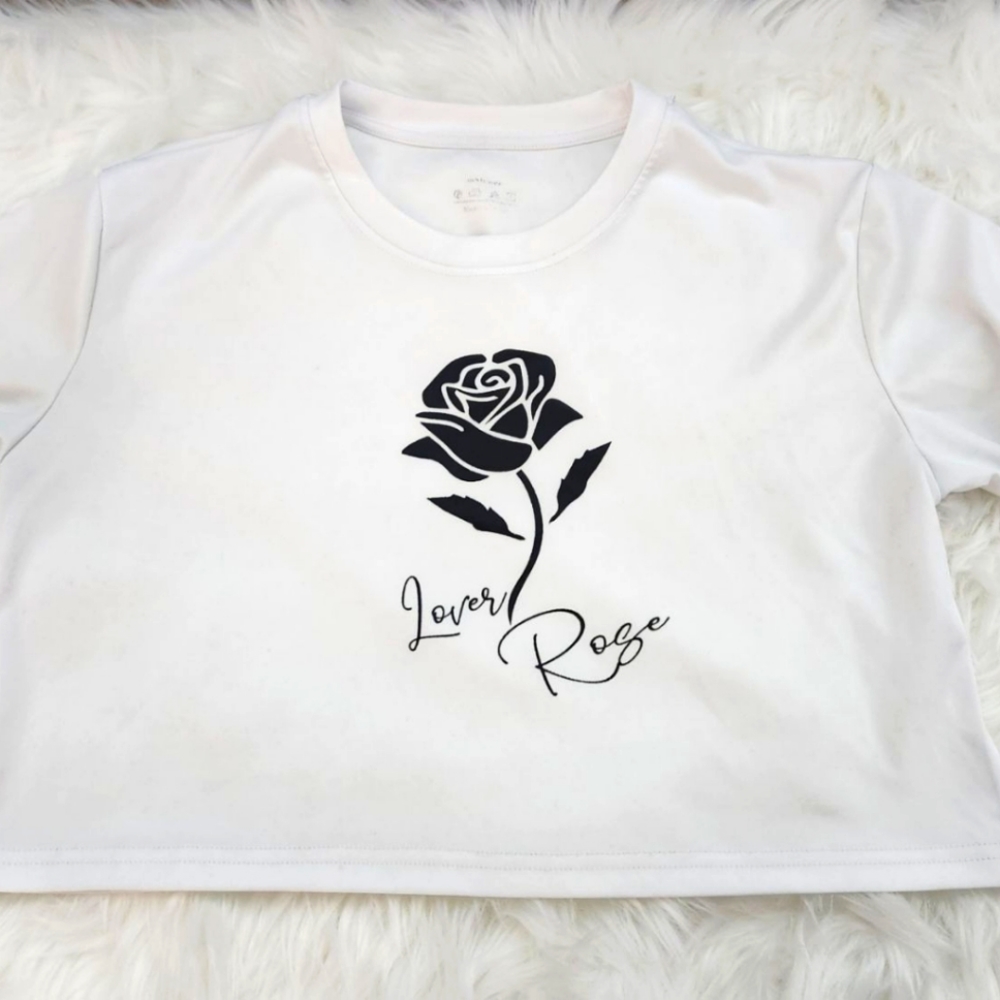 SHEIN rose crop top size medium
